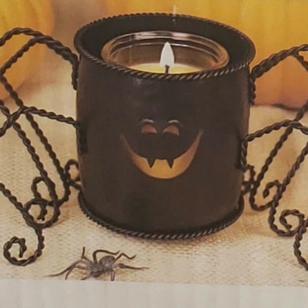 Halloween Mini Spooky Spider Candle Holder Set Spider Decor - Picture 11 of 11